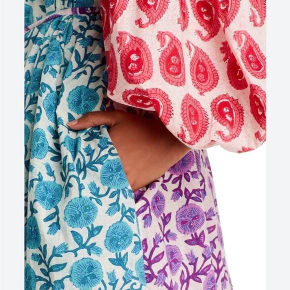 CHARINA SARTE Paisley Colorblock Tunic Dress (D5) - Picture 4 of 13